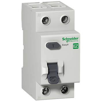 Дифференциальный выключатель Schneider Electric (УЗО) EASY 9 2P 40А 30мА AC 4,5 кА - Электрика, НВА - Модульное оборудование - Дифференциальные автоматы - . Магазин оборудования для автономного и резервного электропитания Ekosolar.ru в Химках
