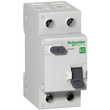 Дифференциальный автоматический выключатель Schneider Electric EASY 9 1P+N 16А 30мА C AC 4,5 кА - Электрика, НВА - Модульное оборудование - Дифференциальные автоматы - . Магазин оборудования для автономного и резервного электропитания Ekosolar.ru в Химках
