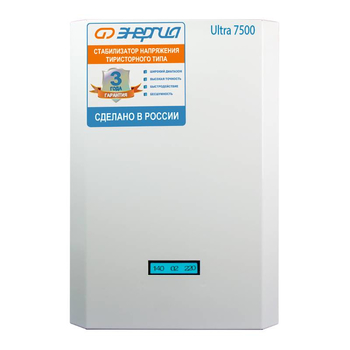Однофазный стабилизатор напряжения Энергия Ultra 7500 - Стабилизаторы напряжения - Однофазные стабилизаторы напряжения 220 Вольт - Энергия Ultra - . Магазин оборудования для автономного и резервного электропитания Ekosolar.ru в Химках