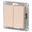Переключатель Schneider Electric AtlasDesign 2-клавишный сх.6, 10АХ, бежевый механизм - Электрика, НВА - Выключатели и розетки - Выключатели - . Магазин оборудования для автономного и резервного электропитания Ekosolar.ru в Химках