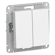 Выключатель Schneider Electric AtlasDesign 2-клавишный сх.5, 10АХ, белый, механизм - Электрика, НВА - Выключатели и розетки - Выключатели - . Магазин оборудования для автономного и резервного электропитания Ekosolar.ru в Химках