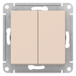 Выключатель Schneider Electric AtlasDesign 2-клавишный сх.5, 10АХ, бежевый, механизм - Электрика, НВА - Выключатели и розетки - Выключатели - . Магазин оборудования для автономного и резервного электропитания Ekosolar.ru в Химках