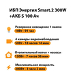 ИБП Энергия Smart.2 300W + Аккумулятор S 100 Ач - 12В (300Вт - 182мин) - ИБП и АКБ - ИБП Энергия - ИБП для котлов отопления - . Магазин оборудования для автономного и резервного электропитания Ekosolar.ru в Химках