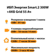 ИБП для котла Энергия Smart 2 300 Вт + Аккумулятор Grid 55 Ah 12 v (300Вт - 100мин) - ИБП и АКБ - ИБП Энергия - ИБП для котлов отопления - . Магазин оборудования для автономного и резервного электропитания Ekosolar.ru в Химках