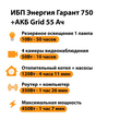 ИБП для котла Энергия Гарант 750 + Аккумулятор Grid 55 Ah 12 v (450Вт - 67мин) - ИБП и АКБ - ИБП для котлов - . Магазин оборудования для автономного и резервного электропитания Ekosolar.ru в Химках